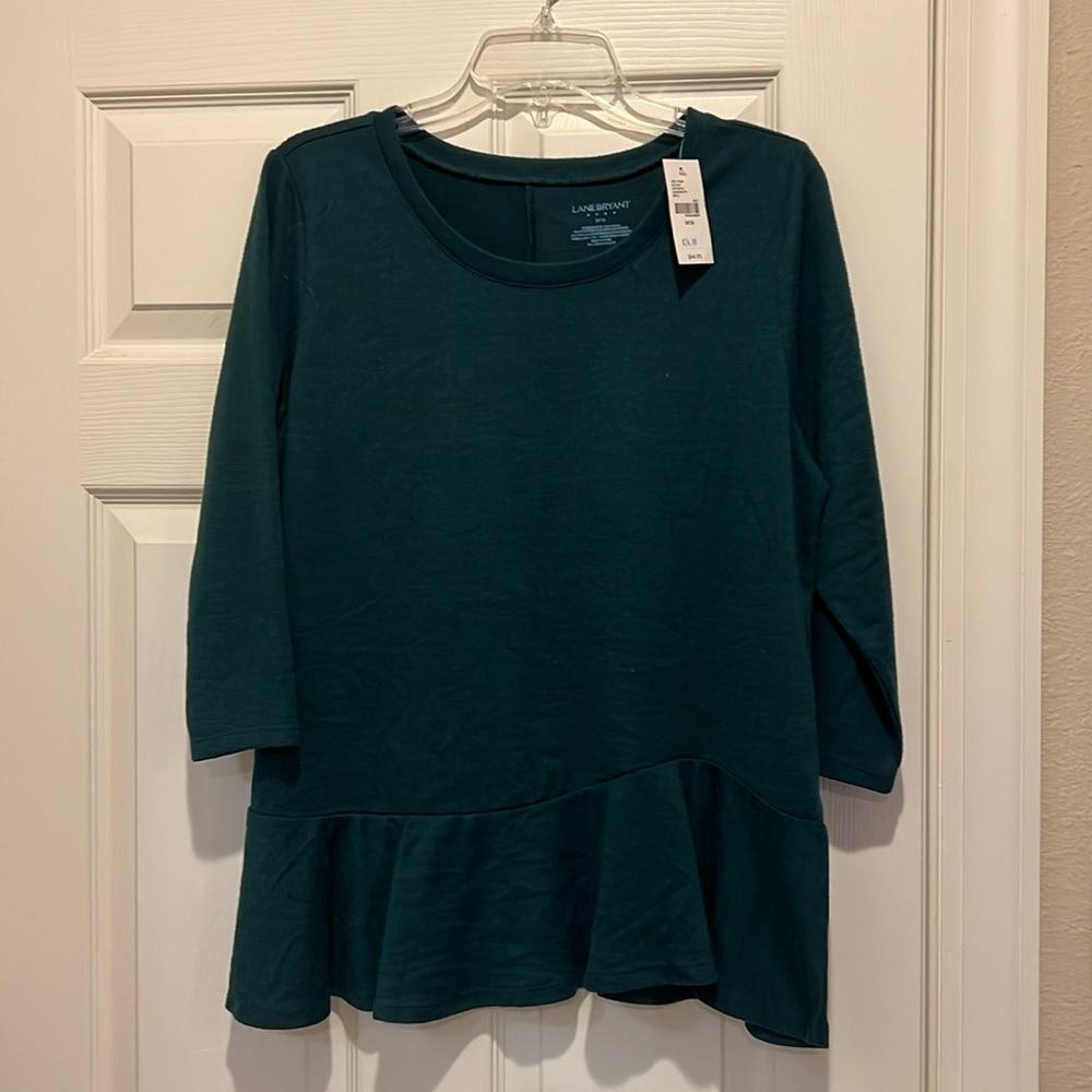 Lane Bryant green shirt
